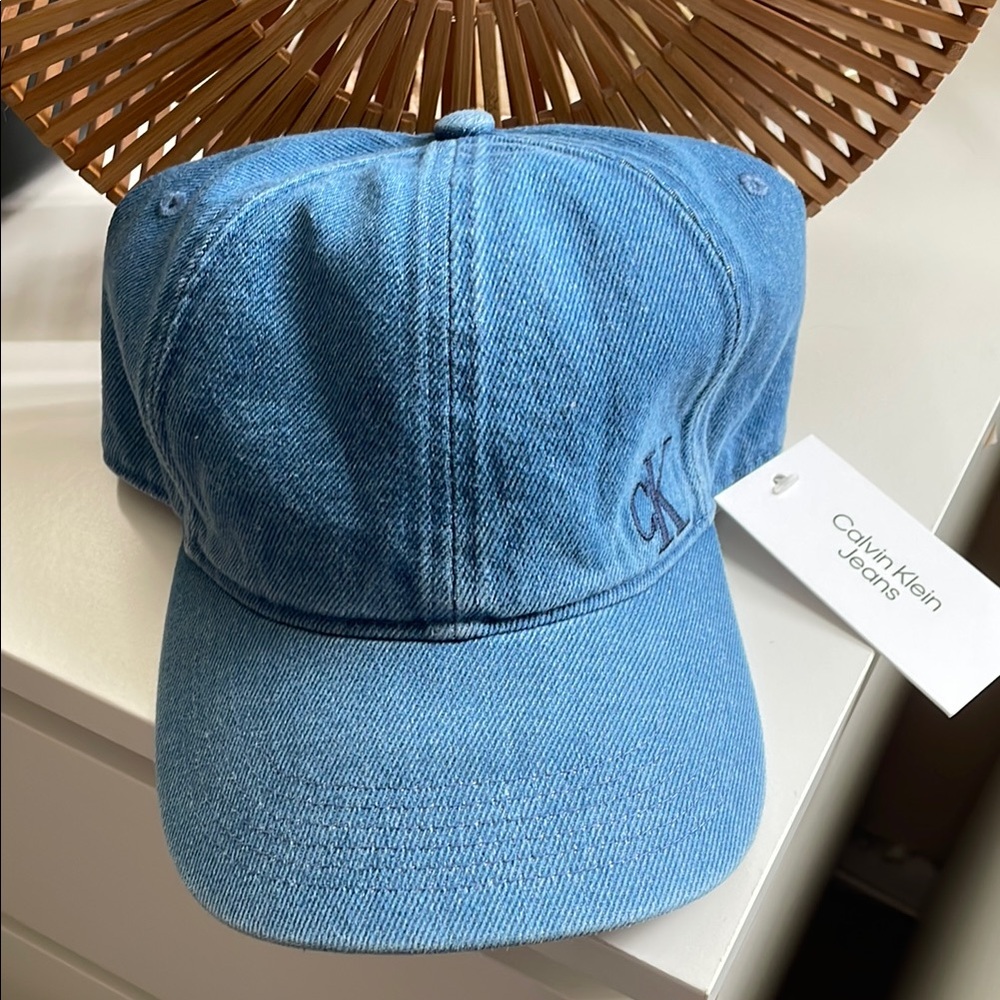 Calvin Klein Light Blue Denim Hat